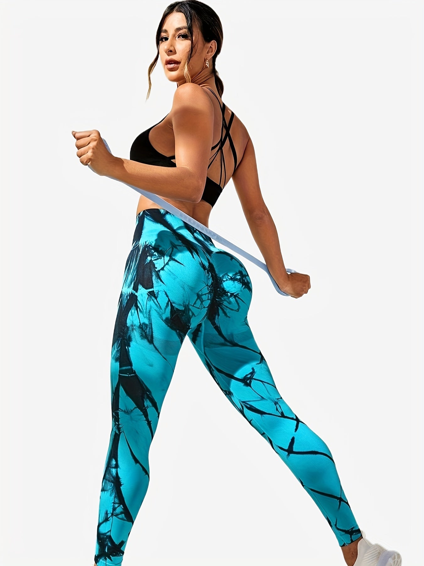 Tie Dye High Waist Yoga Leggings Slim Fit Activewear