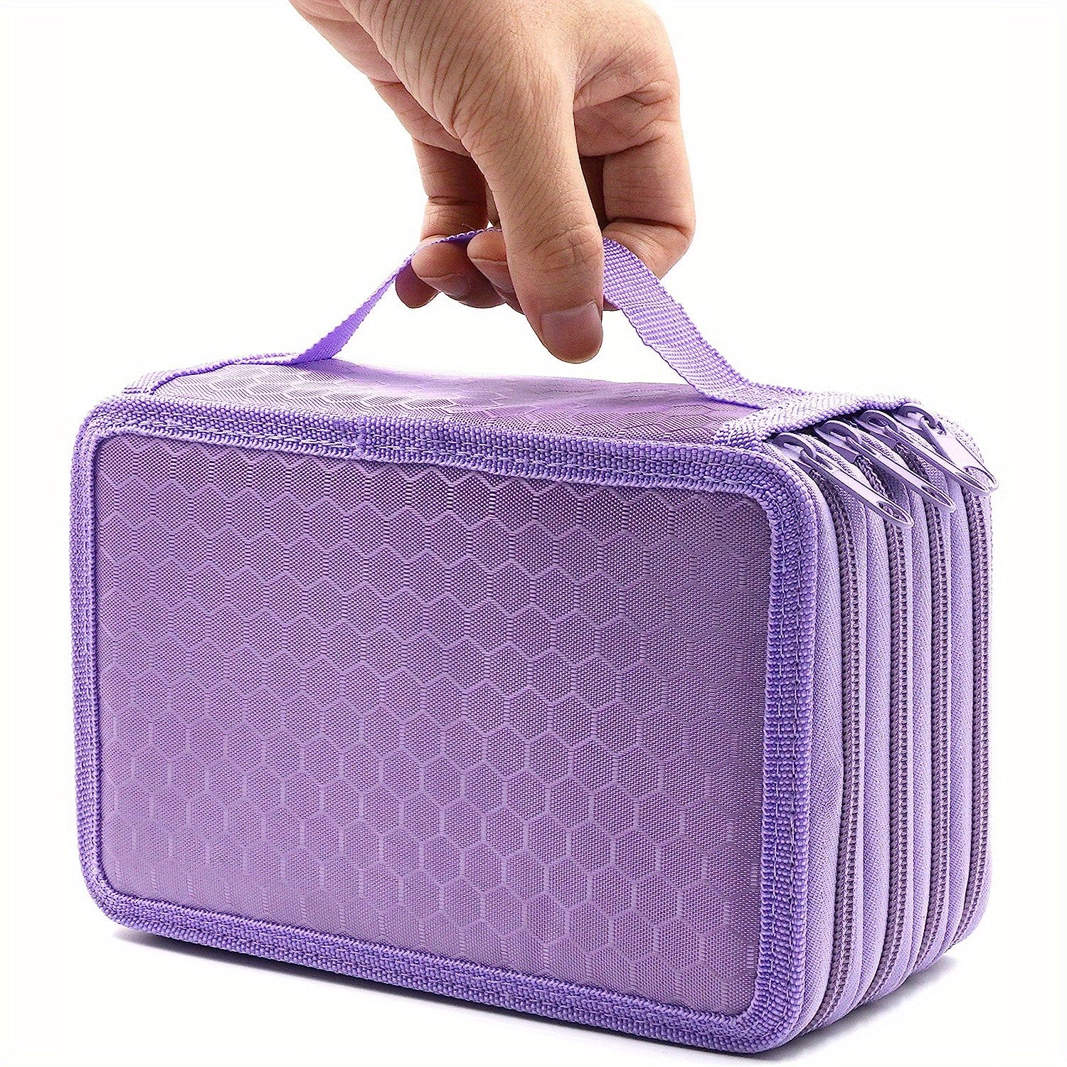 72-Slot Portable Pencil Bag Zipper Case for Coloring Pencils