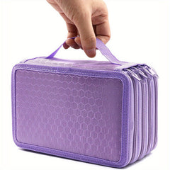 72-Slot Portable Pencil Bag Zipper Case for Coloring Pencils
