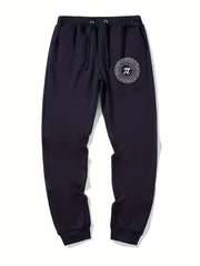 Deer Pattern Graphic Drawstring Joggers Men's Sweatpants