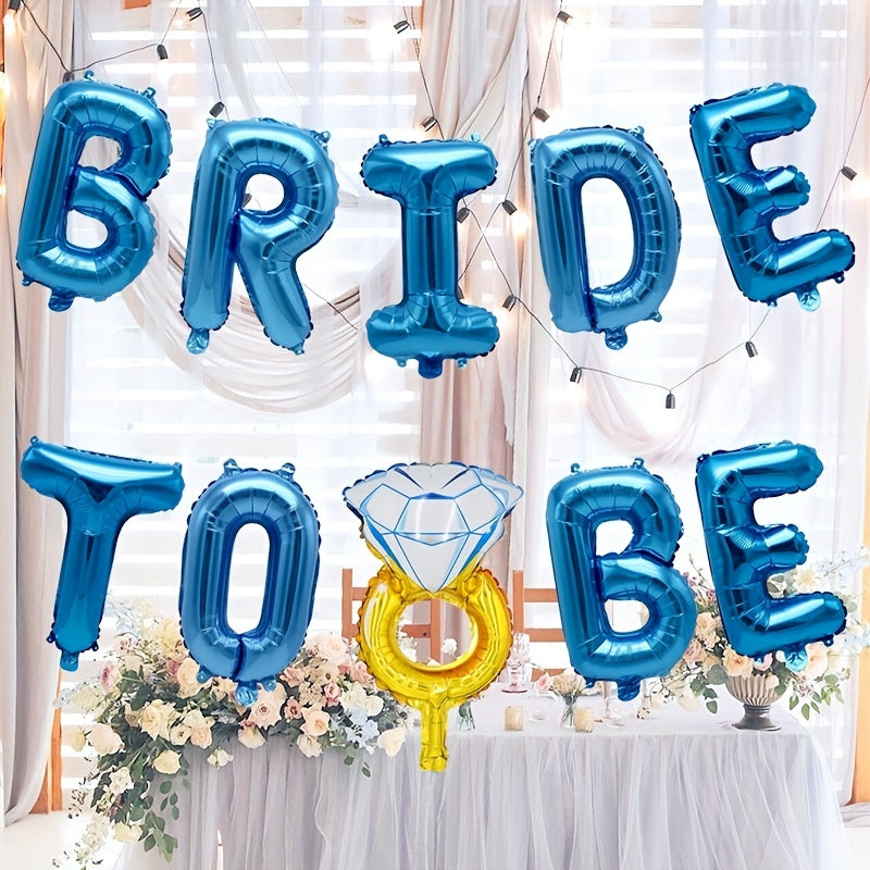10pcs BRIDE TO BE Aluminum Film Balloon Set Wedding Proposal Party Decoration