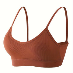 Solid Cami Crop Top Backless Slim Fit Top Women's Lingerie