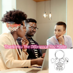 Leaving Gift Thank You Keychain for Women