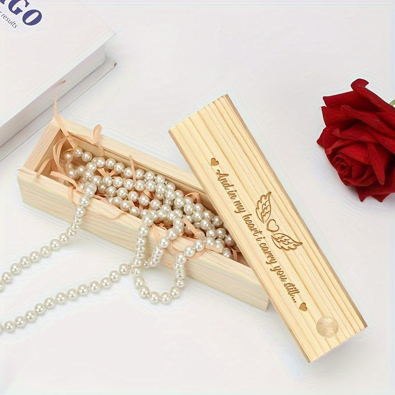 Wooden Memory Box with Engraved Lid - In My Heart It Carry You Still Keepsake