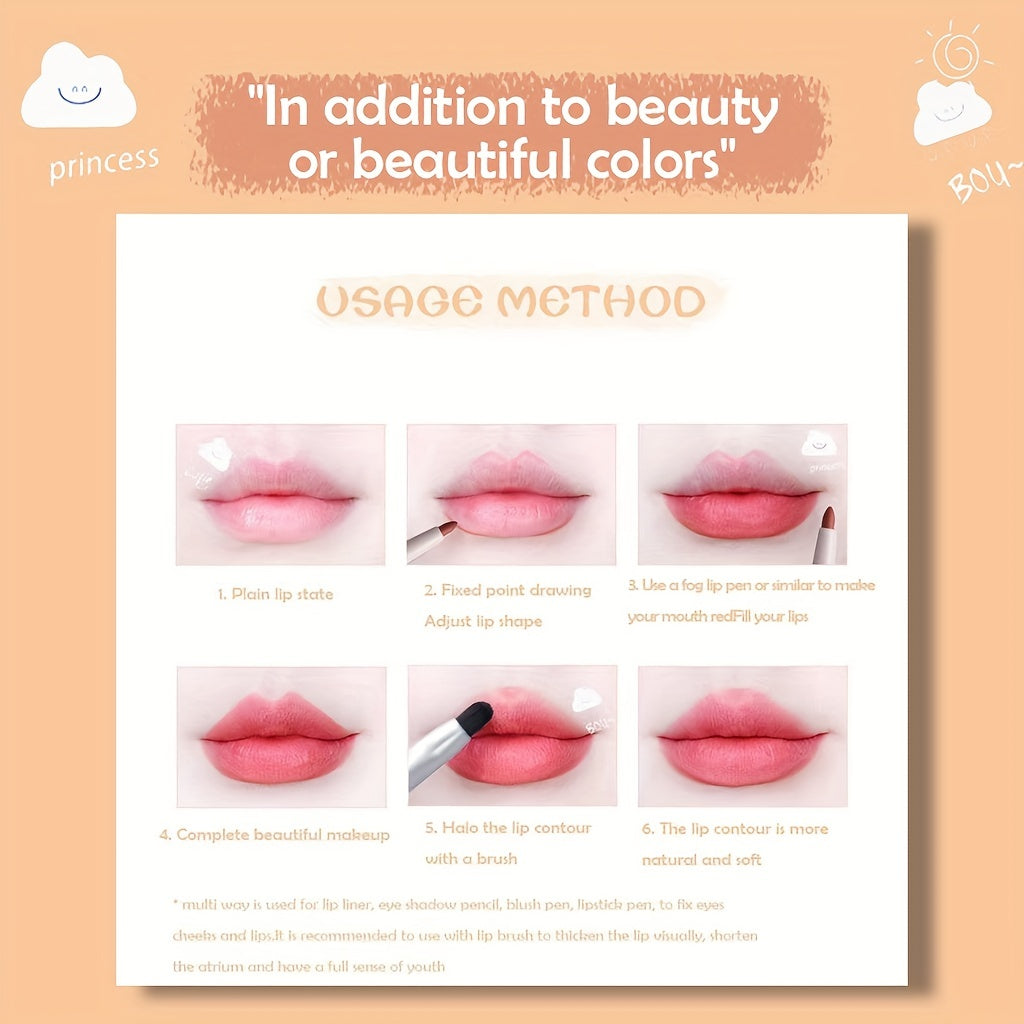 Long Lasting Lip Liner with Sharpener Waterproof Sweatproof Plumping