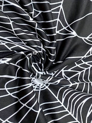 Halloween Sports Leggings Women's Plus Web Print High Rise