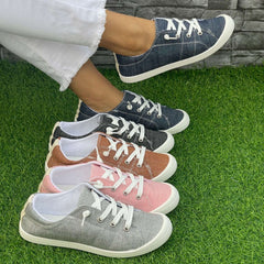 Solid Flat Shoes Women's Casual Lightweight Walking Breathable Sport Running