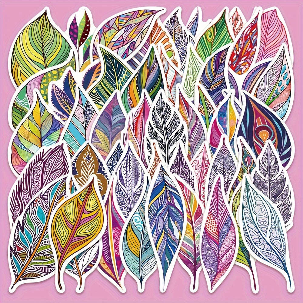 Enamel Leaf Stickers Set - Water Bottles Laptops Luggage Stickers