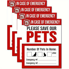Pet Rescue Stickers - Emergency Pet Window Decals