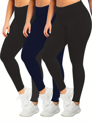 3 Pack Plus Size Sporty Leggings Set