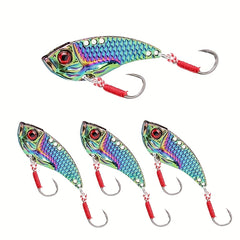 Colorful Vib Lure Dragon Scale Zinc Alloy Stripe Curled Mouth 3g-10g