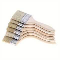 Wooden Handle Hair Brush Thickened Paint Brush Household Tool Brown Brush