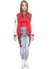 Red Roses Print High Waist Yoga Leggings