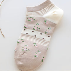 6 Pairs Bear Socks Cartoon Cotton Ankle Socks Women's Stockings