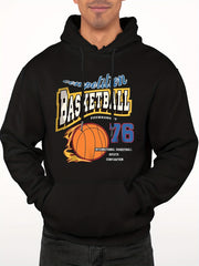 Basketball Print Hoodie Graphic Pullover Hooded Sweatshirt