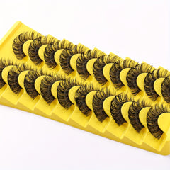 10 Pairs Fluffy False Eyelashes for Daily Party Wear