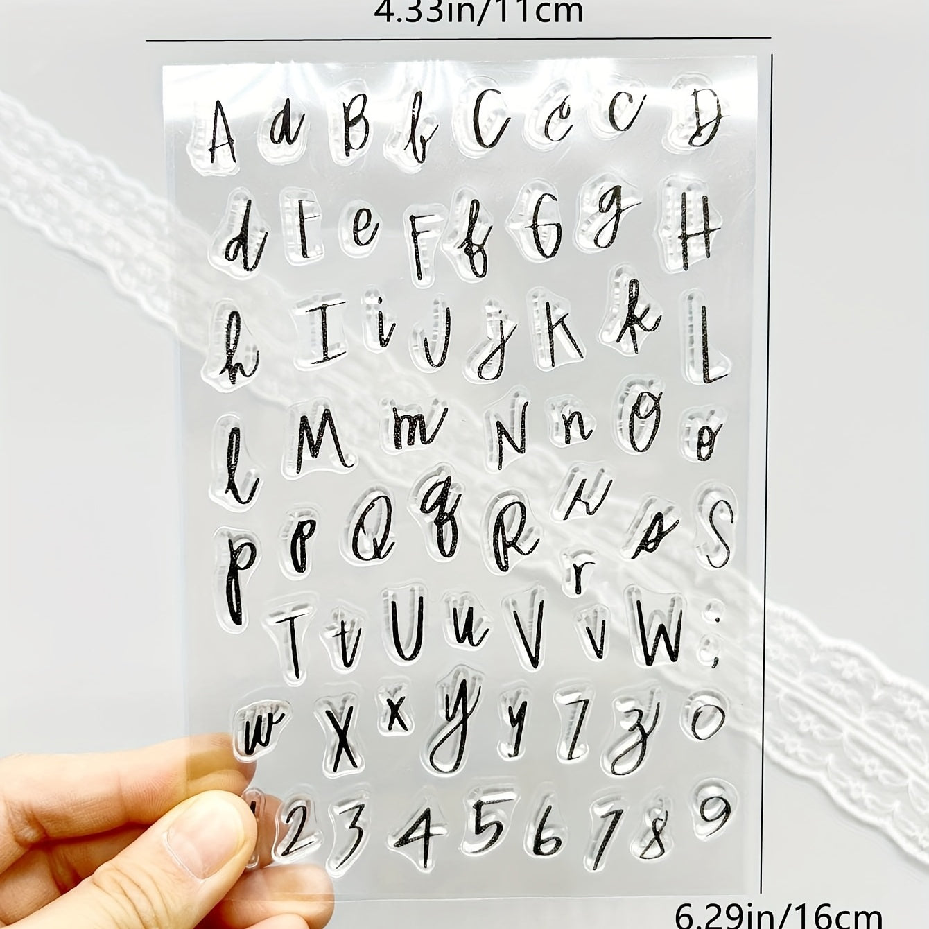 1pc Alphabet DIY Scrapbook Decoration Silicone Transparent Stamp