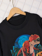 Boy's Dino Graphic Sweatshirt for Halloween