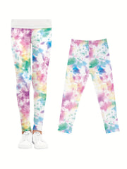Girls Tie Dye Fleece Leggings Footless Tights Ants Bottom Kids Clothes
