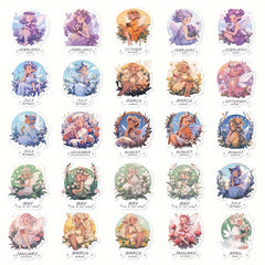 50pcs Flower Elf Stickers For Luggage Notebook Decor