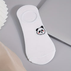 5 Pairs Cartoon Animal Print Socks & Lightweight Low Cut Ankle Socks