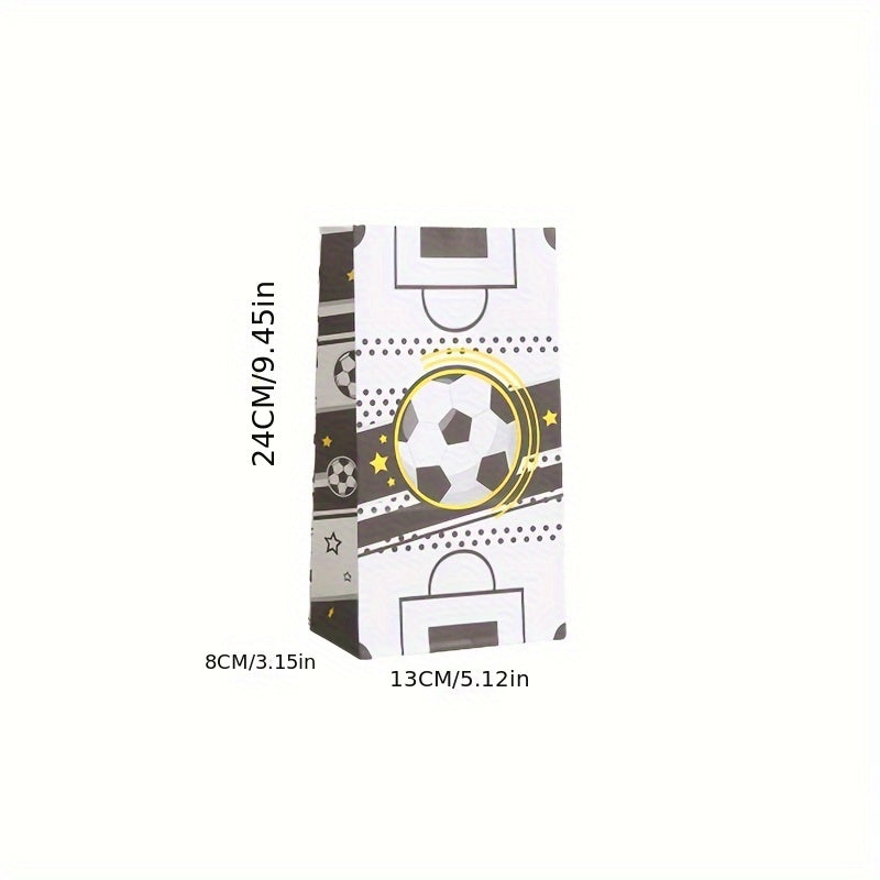 8pcs Soccer Party Bags Soccer Treat Bags Soccer Paper Bags Soccer Candy Bags