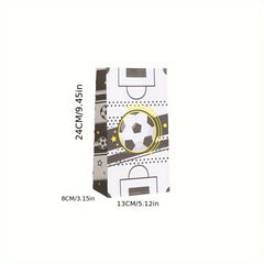 8pcs Soccer Party Bags Soccer Treat Bags Soccer Paper Bags Soccer Candy Bags