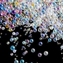 UV Glass Bubble Beads Pack 0.4-3mm Mixed Water Droplet Shape for DIY Jewelry