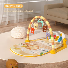 Baby Fitness Stand with Piano for Early Education - Durable Plastic Material