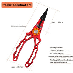 Aluminum Multifunct. Fishing Pliers Slip Resistant Grip