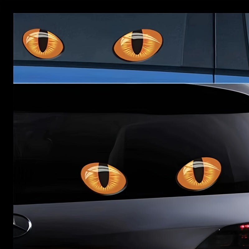 3D Reflective Cat Eye Car Sticker Motorcycle Notebook Door Window Sticker
