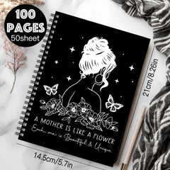 Mother Themed Spiral Coil Notebook for Women Friends Sister Mom