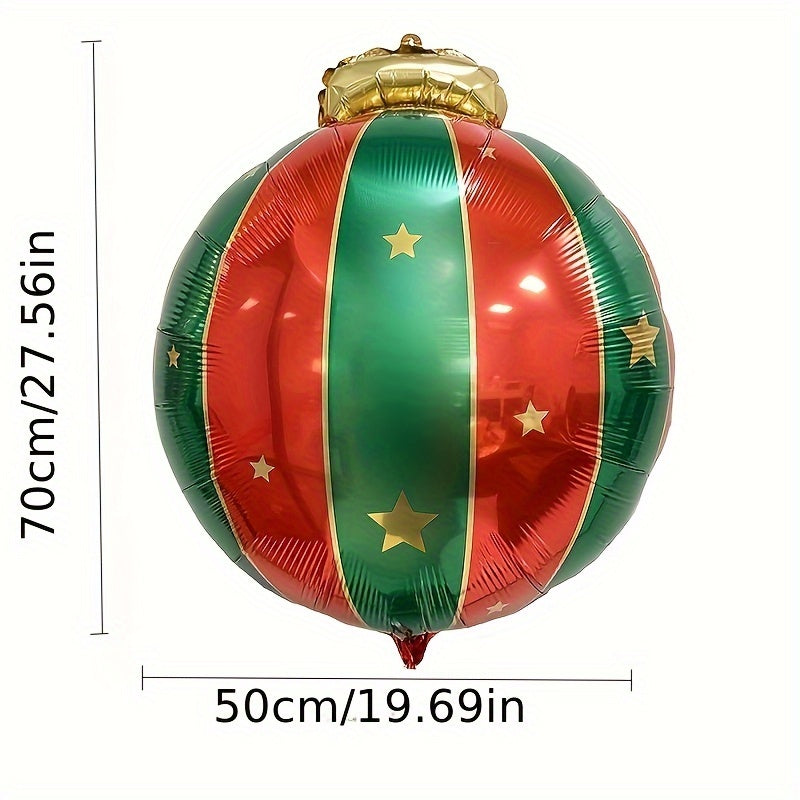 3pcs 27in Christmas Hanging Ball Aluminum Film Balloon