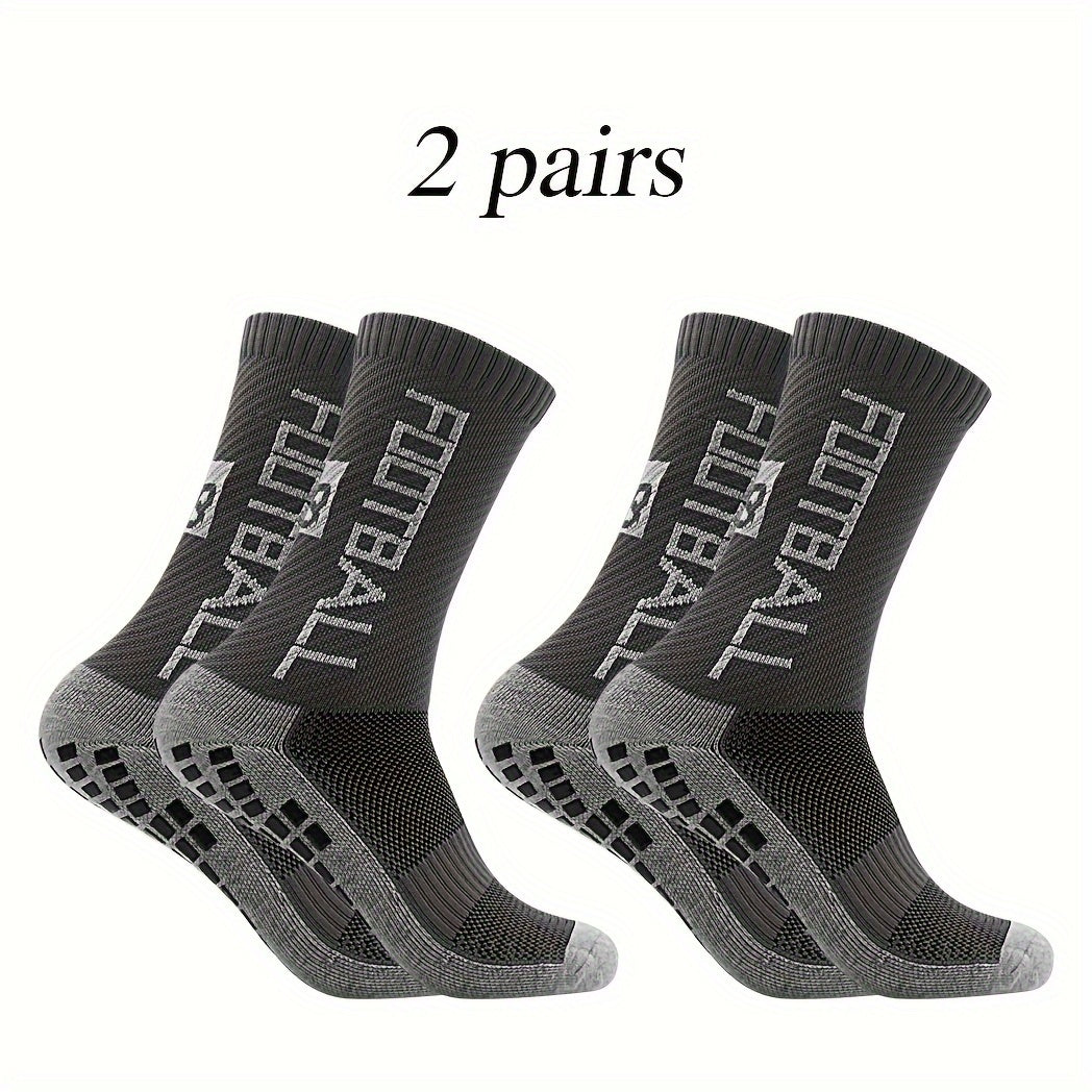 Non Slip Football Socks with Grip Pads, Breathable and Sweat-Absorbing