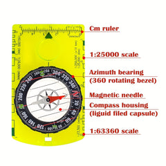 Waterproof Metal Compass for Hiking - Outdoor Camping & Map Reading