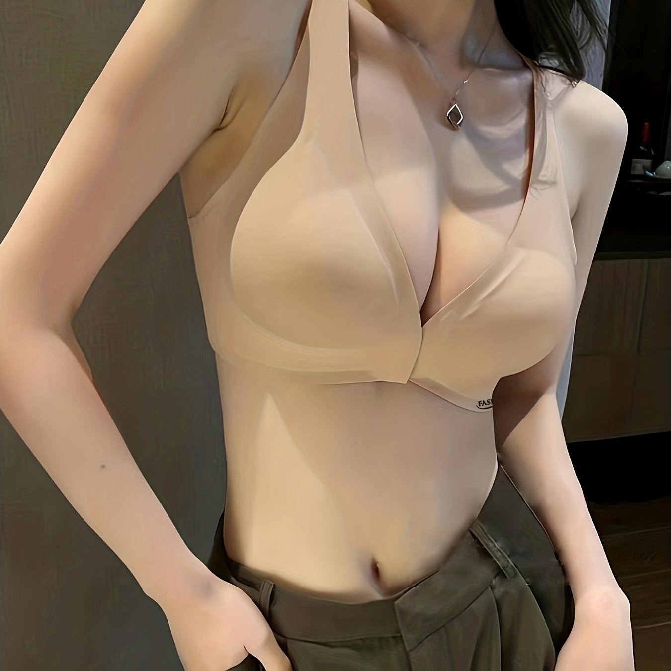 Front Buckle Push Up Bra Wireless Everyday Bra