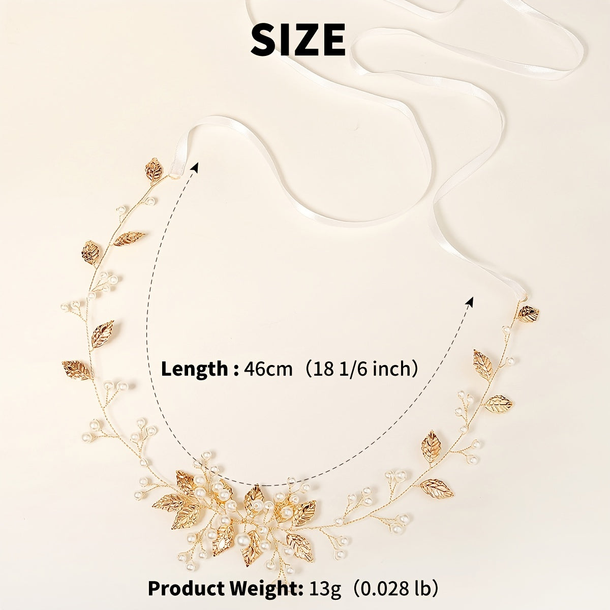 Vintage Golden Leaves Vine Bridal Sash