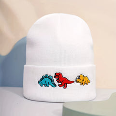 Kids' Windproof Dino Beanie Hat with Ear Protection
