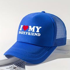 Fashionable Printed Mesh Baseball Cap Sunscreen Peaked Cap