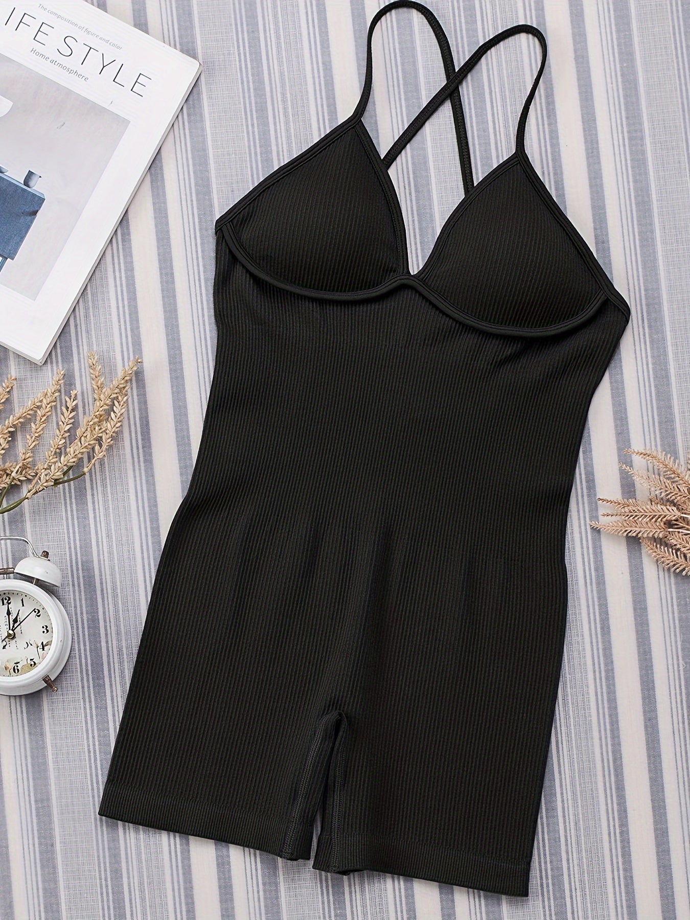 Women's Yoga Jumpsuit Solid Beauty Back Sports Sleeveless Jumpsuit