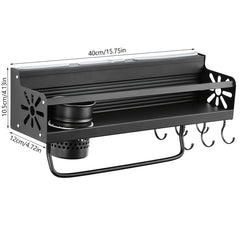 Kitchen Seasoning Rack With Hook - Household Wall Mounted Storage