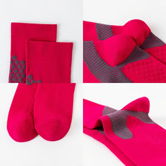 3pairs Diamond Honeycomb Calves Jump Exercise Compression Socks
