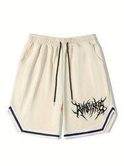 Men's Graphic Drawstring Stretchy Short Pants