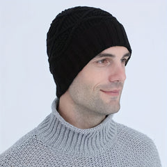 Men's Winter Jacquard Beanies Argyle Pattern Warm Hat