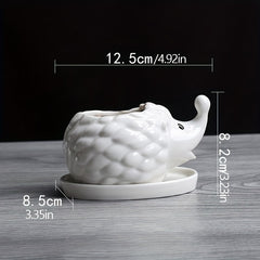 Cute Animal Ceramic Flower Pot - Hedgehog Rabbit Puppy