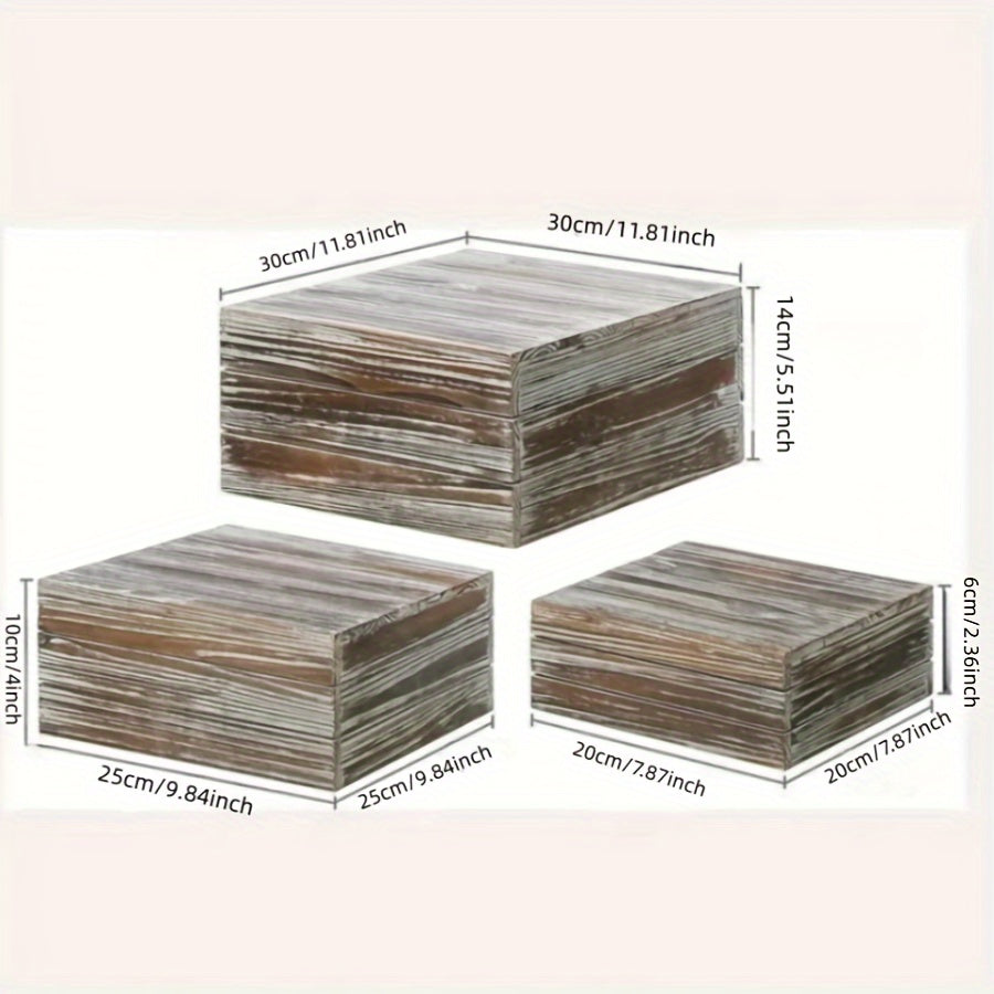 Wooden Style Wedding Cake Tray for Coffee Cake Drinks