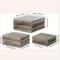 Wooden Style Wedding Cake Tray for Coffee Cake Drinks