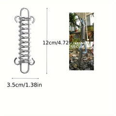 4pcs Camping Tent Rope Spring Buckles Strong Steel Hook Awning Fix Buckle