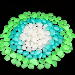 200pcs Small Luminous Pebbles for Garden Fish Tank Aquarium Decor