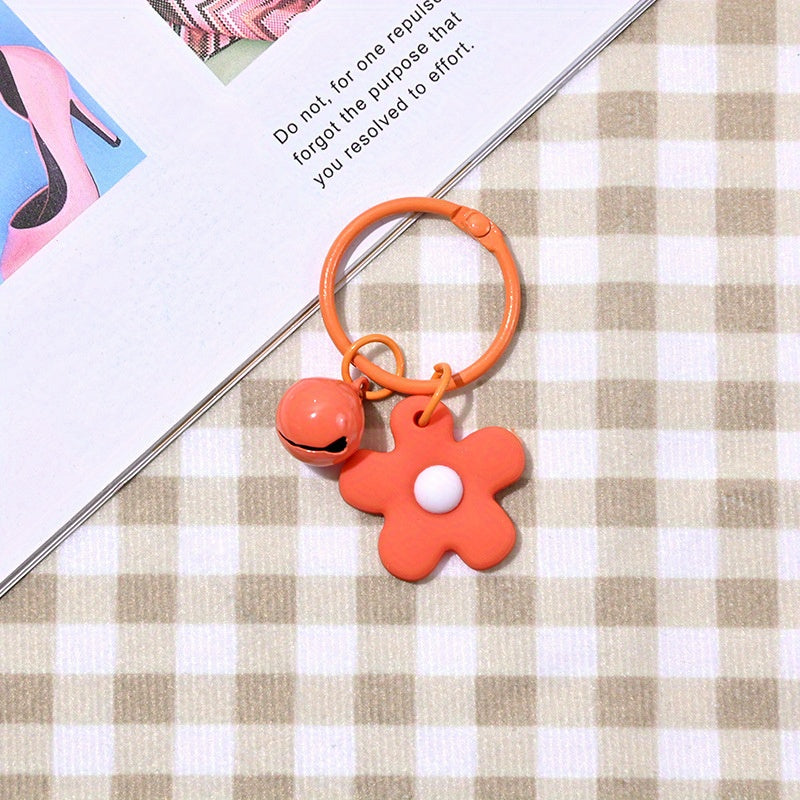 Flower Bell Keychain Bag Charm with Ornament Keyring